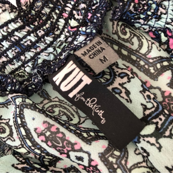 Kut from the Kloth | Aqua Blouse Size Medium - Picture 4 of 4